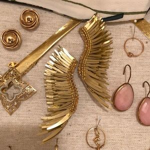 Mignonne Gavigan gold angel wing earrings